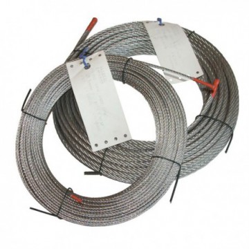 Câble souple 7 torons / 7 fils - gainé PVC blanc anti UV en inox
